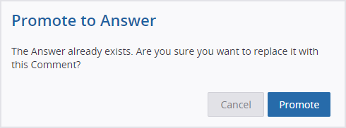 Promote Answer prompt